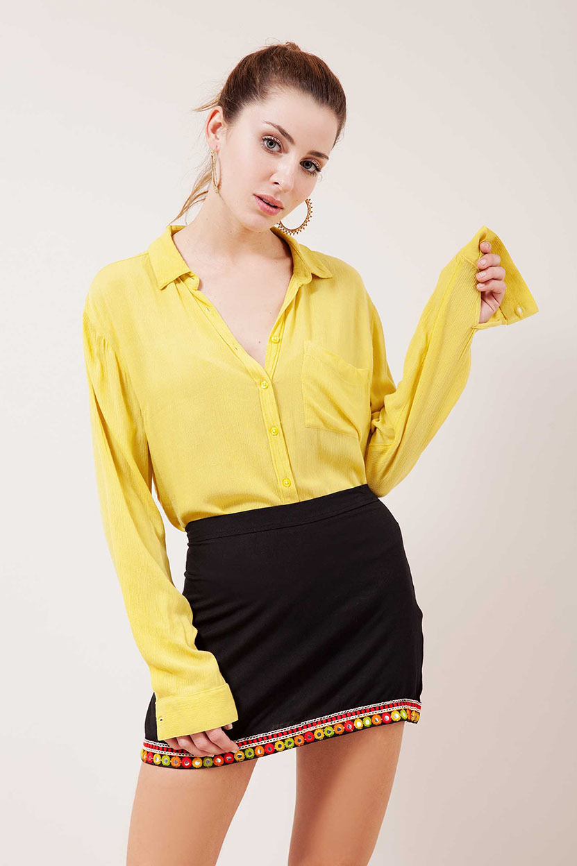 Minifalda Zip Galon