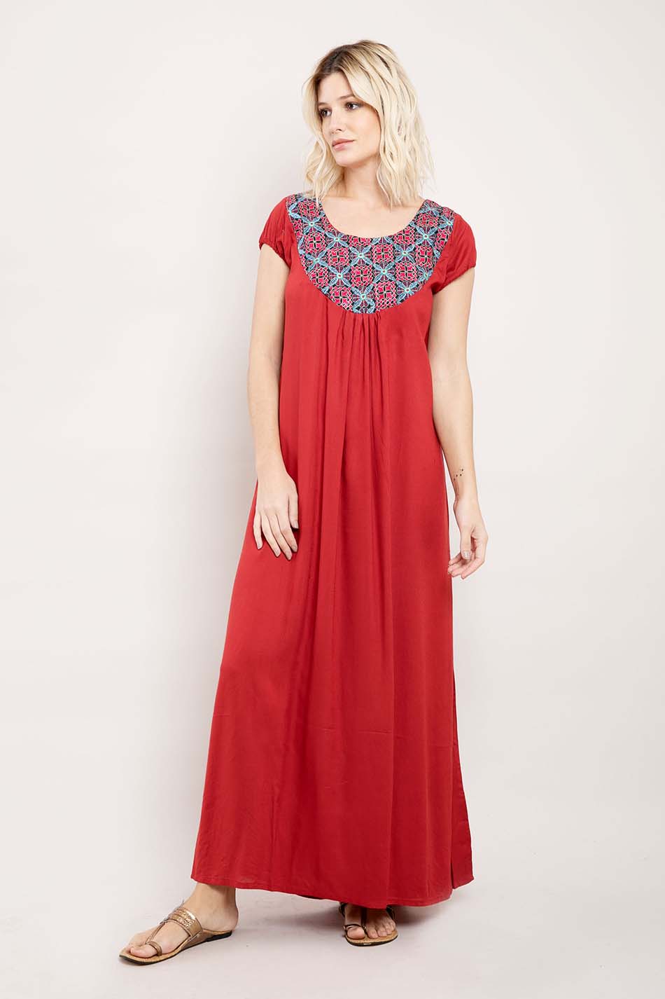 Vestido Largo Galon